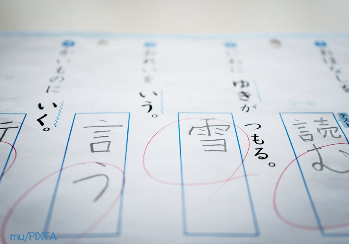 漢字のテスト